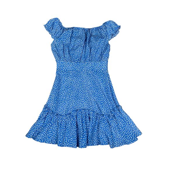 NWT Hello Molly Up Where We Belong Mini Dress Women's XS Blue Polka Dot Cottage - Picture 5 of 10